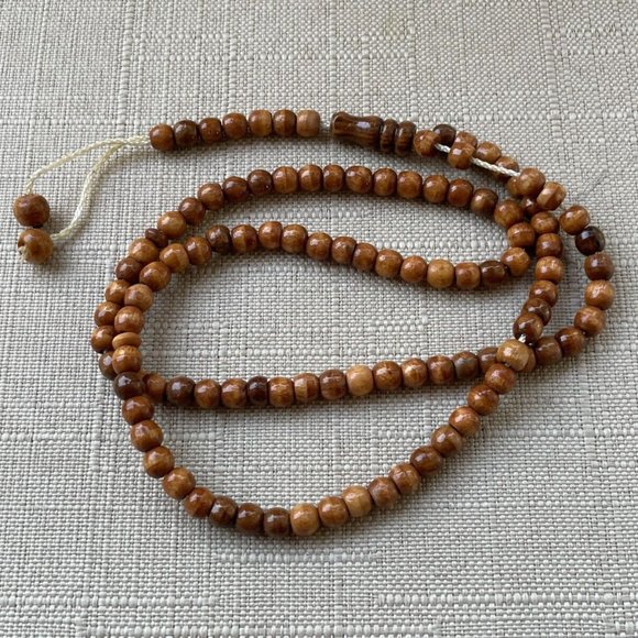 Prayer Tasbeeh Islamic Beads Handmade Real Wood Beads Muslim Tasbeh - Picture 1 of 8
